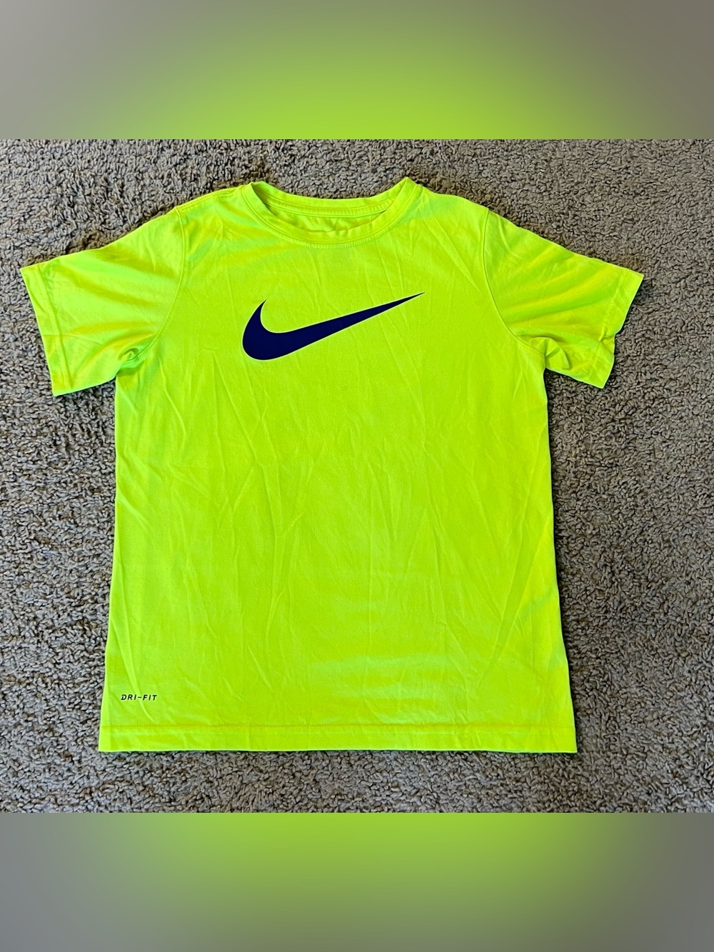 Nike Neon Green Dri-Fit T-shirt Youth Size L